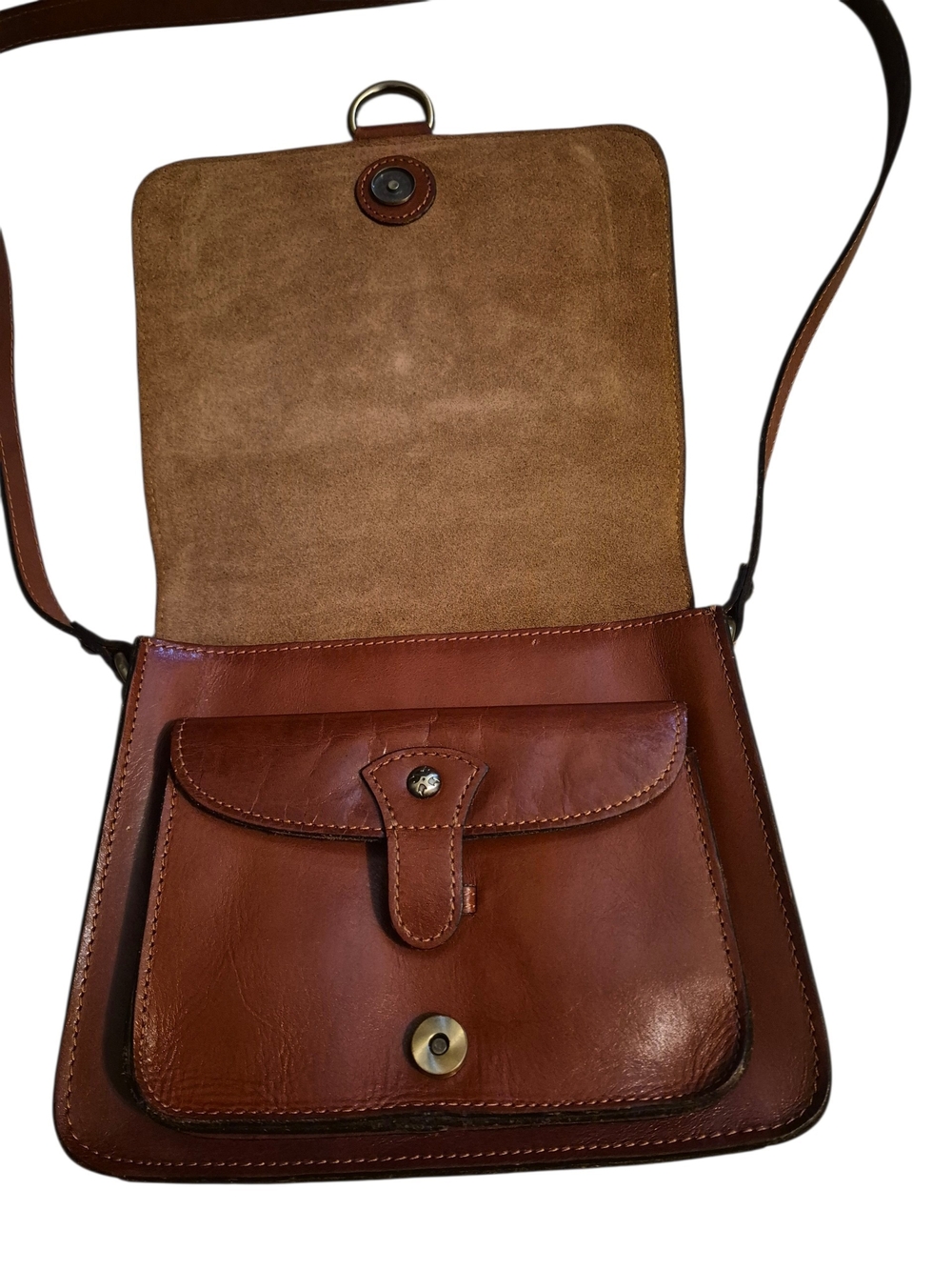 Patricia Nash leather crossbody bag featuring hand-painted and embossed floral - Picture 4 of 7